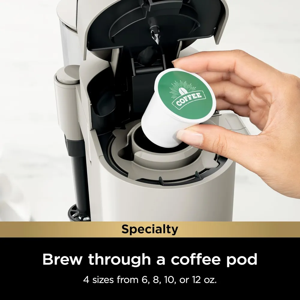 NINJA CAFETERA MONODOSIS PODS & GROUNDS, ESPUMADOR Y 1.5 L | PIEDRA