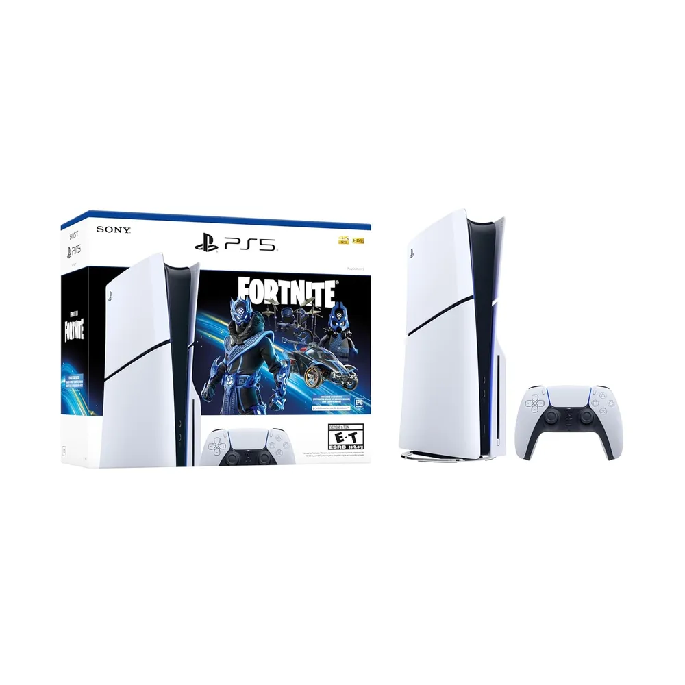 CONSOLA PLAYSTATION 5 EDICIÓN DISCO FORTNITE COBALT STAR 1TB | BLANCO