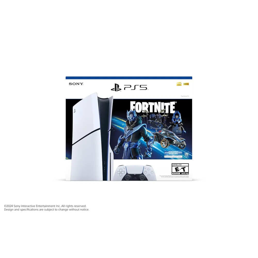 CONSOLA PLAYSTATION 5 EDICIÓN DISCO FORTNITE COBALT STAR 1TB | BLANCO