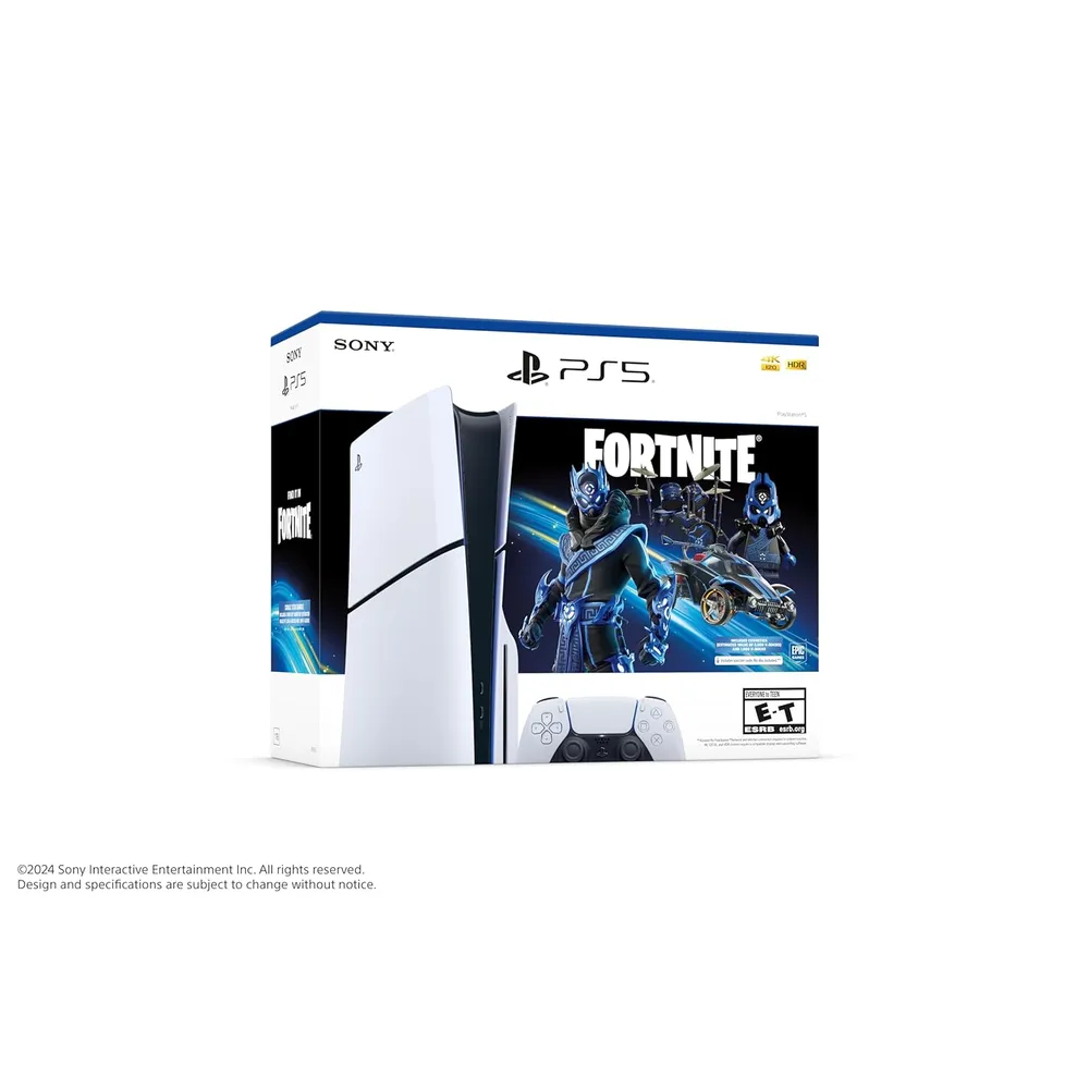 CONSOLA PLAYSTATION 5 EDICIÓN DISCO FORTNITE COBALT STAR 1TB | BLANCO