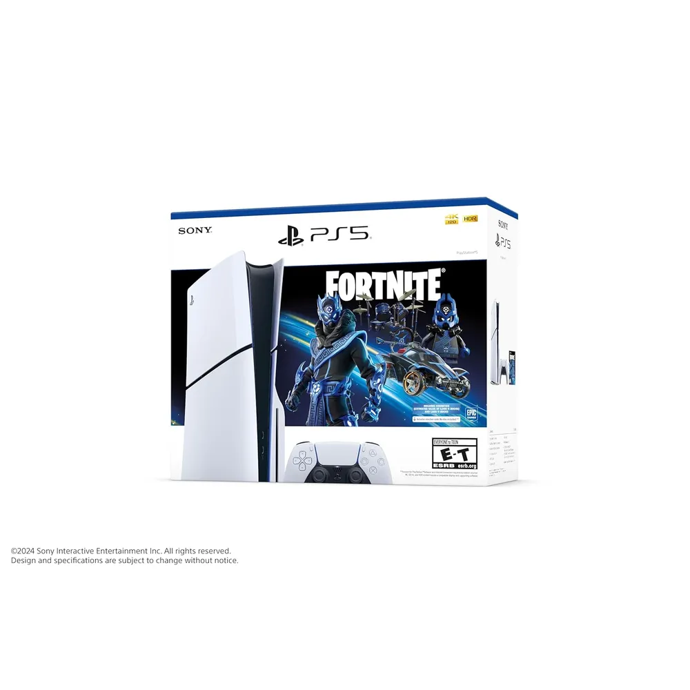 CONSOLA PLAYSTATION 5 EDICIÓN DISCO FORTNITE COBALT STAR 1TB | BLANCO