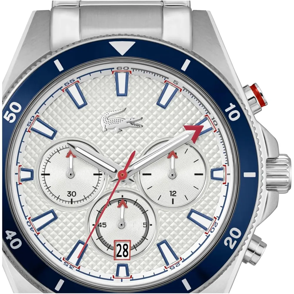 RELOJ LACOSTE MAINSAIL CRONÓGRAFO 43 MM HOMBRE - SILVER/WHITE