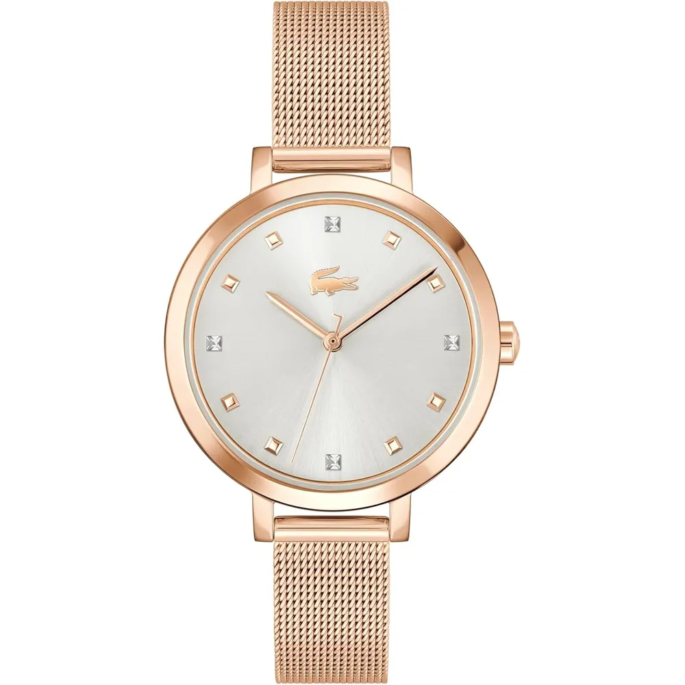 RELOJ LACOSTE RIGA 3H DE CUARZO 34 MM MUJER - CARNATION GOLD MESH