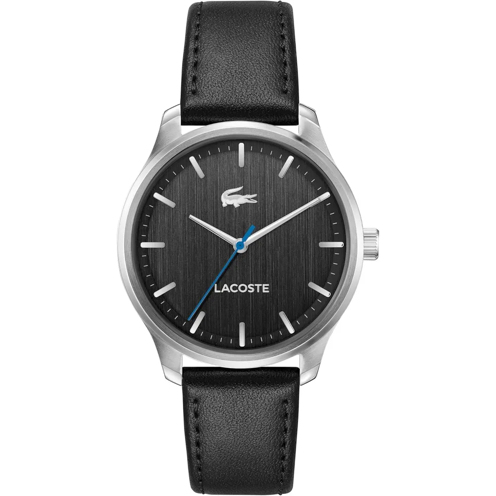 RELOJ LACOSTE LISBON CUARZO 42 MM HOMBRE - Black Leather