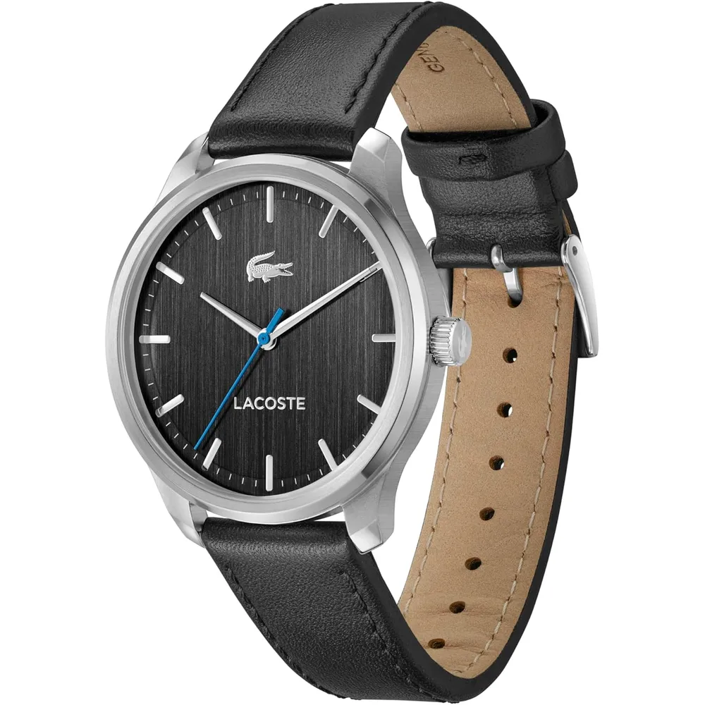 RELOJ LACOSTE LISBON CUARZO 42 MM HOMBRE - Black Leather