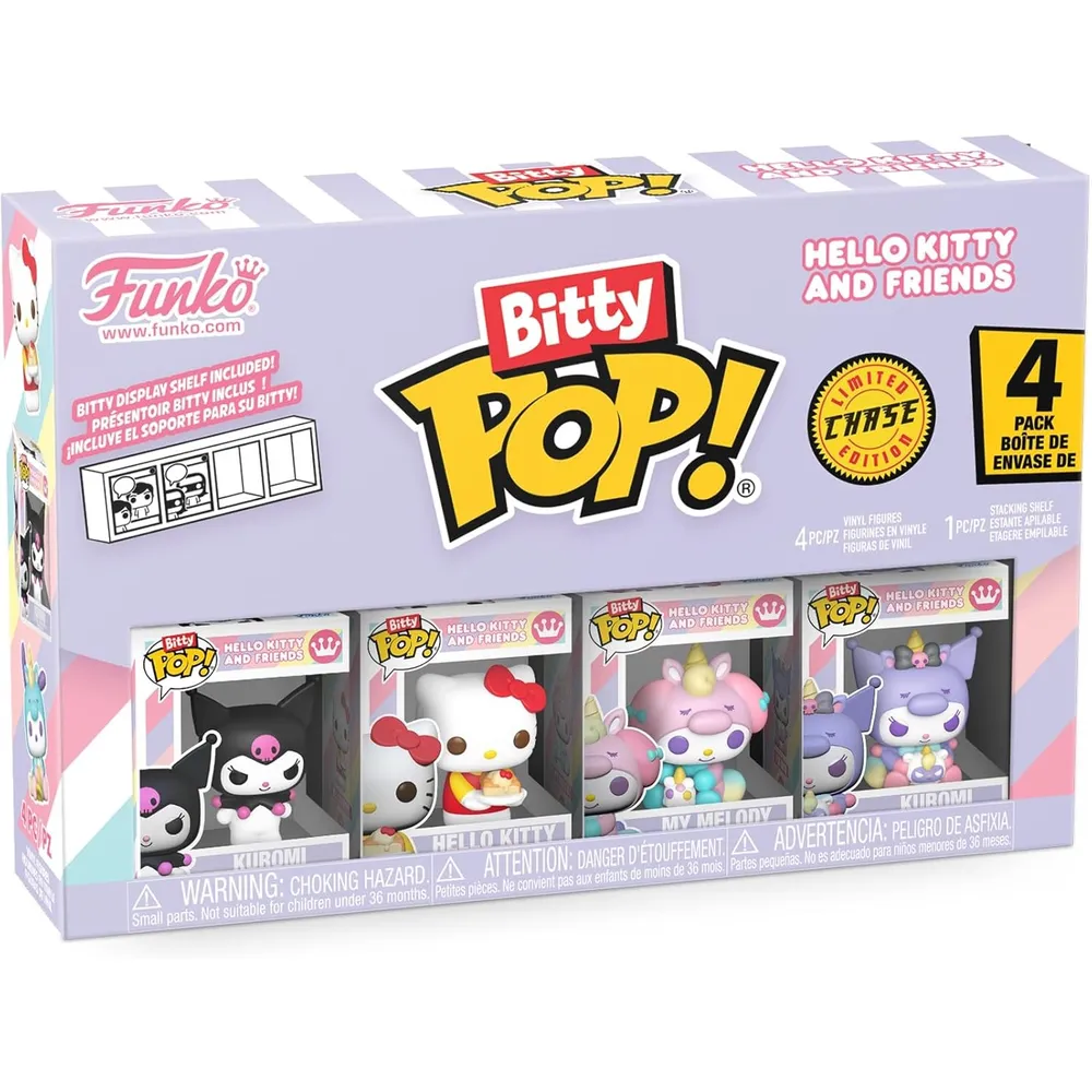 Funko Pop | Pack 4 Bitty de Sanrio (Kuromi, Hello Kitty, My Melody)