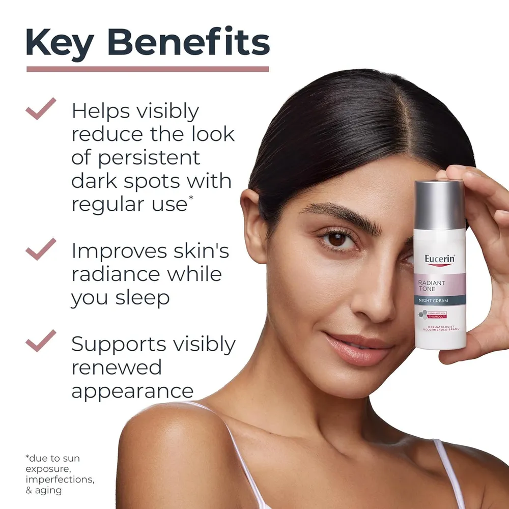 EUCERIN RADIANT TONE CREMA FACIAL DE NOCHE ANTIMANCHAS 1.7 OZ / 48 GR