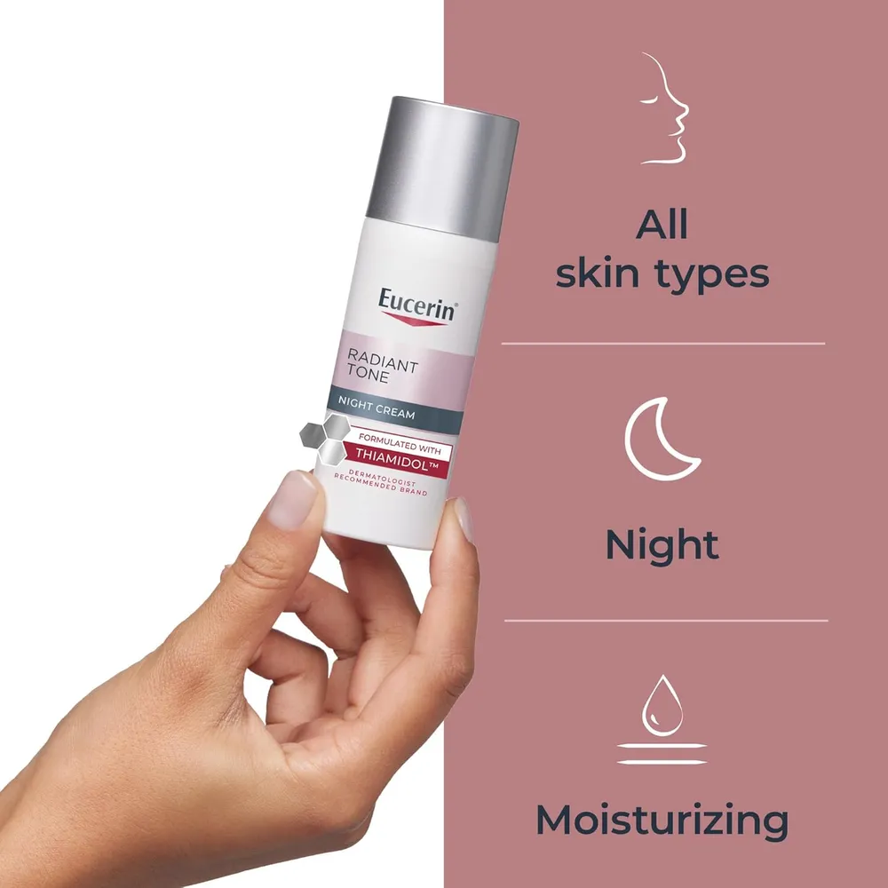 EUCERIN RADIANT TONE CREMA FACIAL DE NOCHE ANTIMANCHAS 1.7 OZ / 48 GR