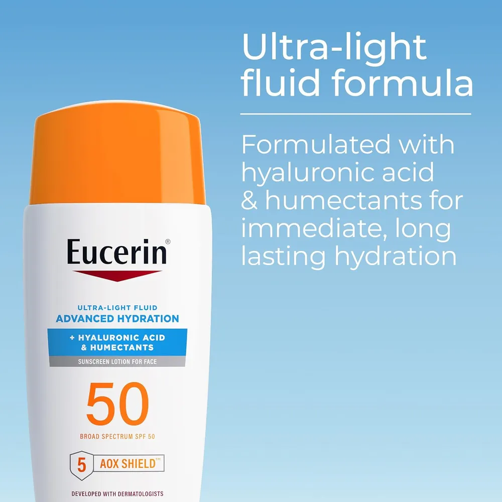 EUCERIN SUN ADVANCED HYDRATION SPF 50 PROTECTOR SOLAR FACIAL 1.7 FL OZ / 50 ML