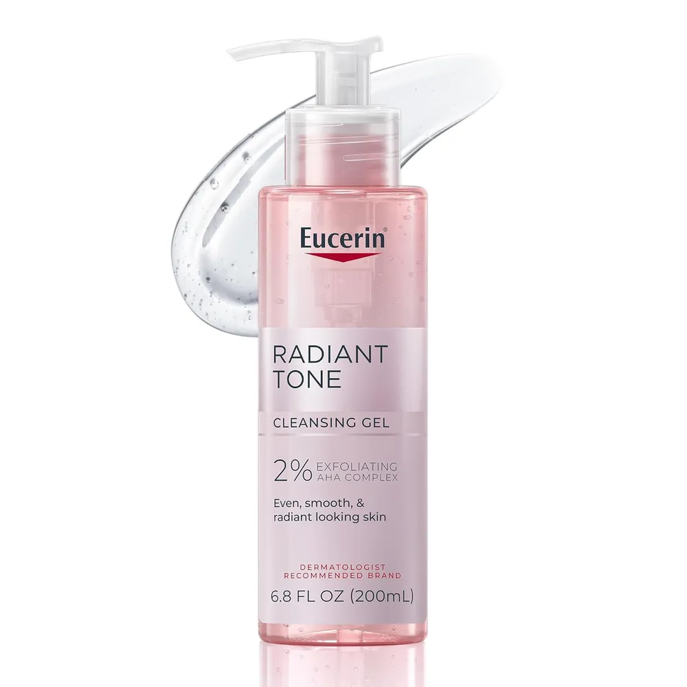 EUCERIN RADIANT TONE GEL LIMPIADOR FACIAL EXFOLIANTE AHA 6.8 FL OZ / 200 ML