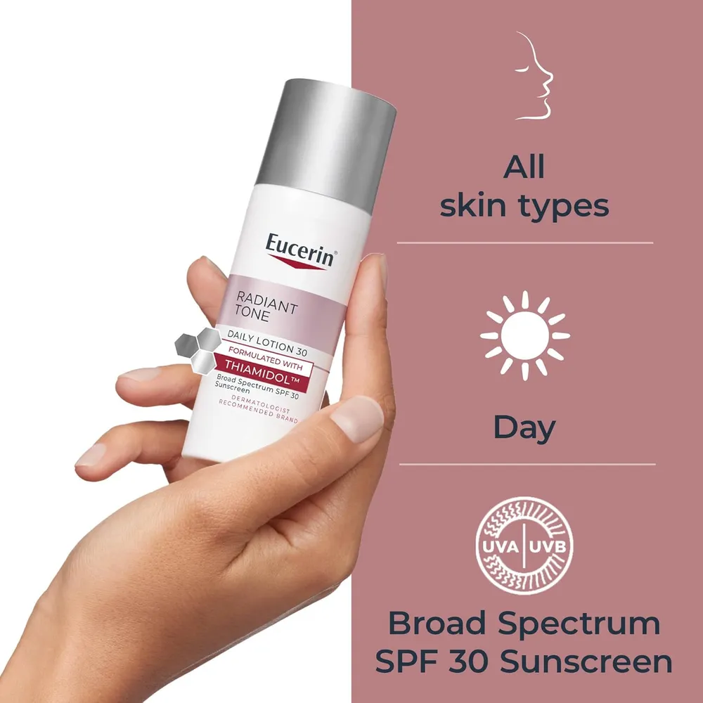 EUCERIN RADIANT TONE LOCIÓN FACIAL SPF 30 ANTIMANCHAS 1.7 FL OZ / 50 ML