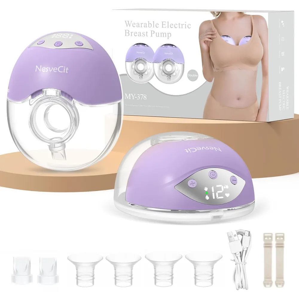 NesveCit | Extractor Eléctrico de Leche Manos Libres 2 Pack