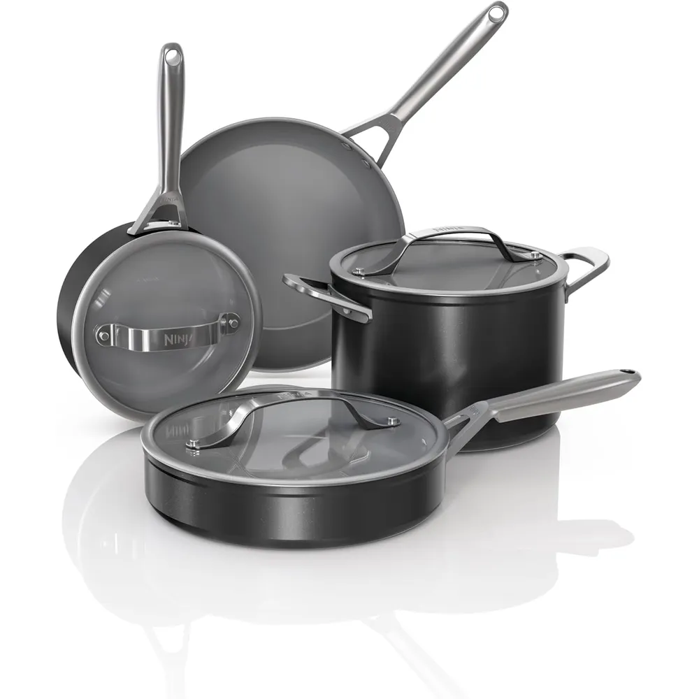Ninja set cocina CW39007BK Ceramic Pro 7 piezas, cerámica antiadherente | Negro