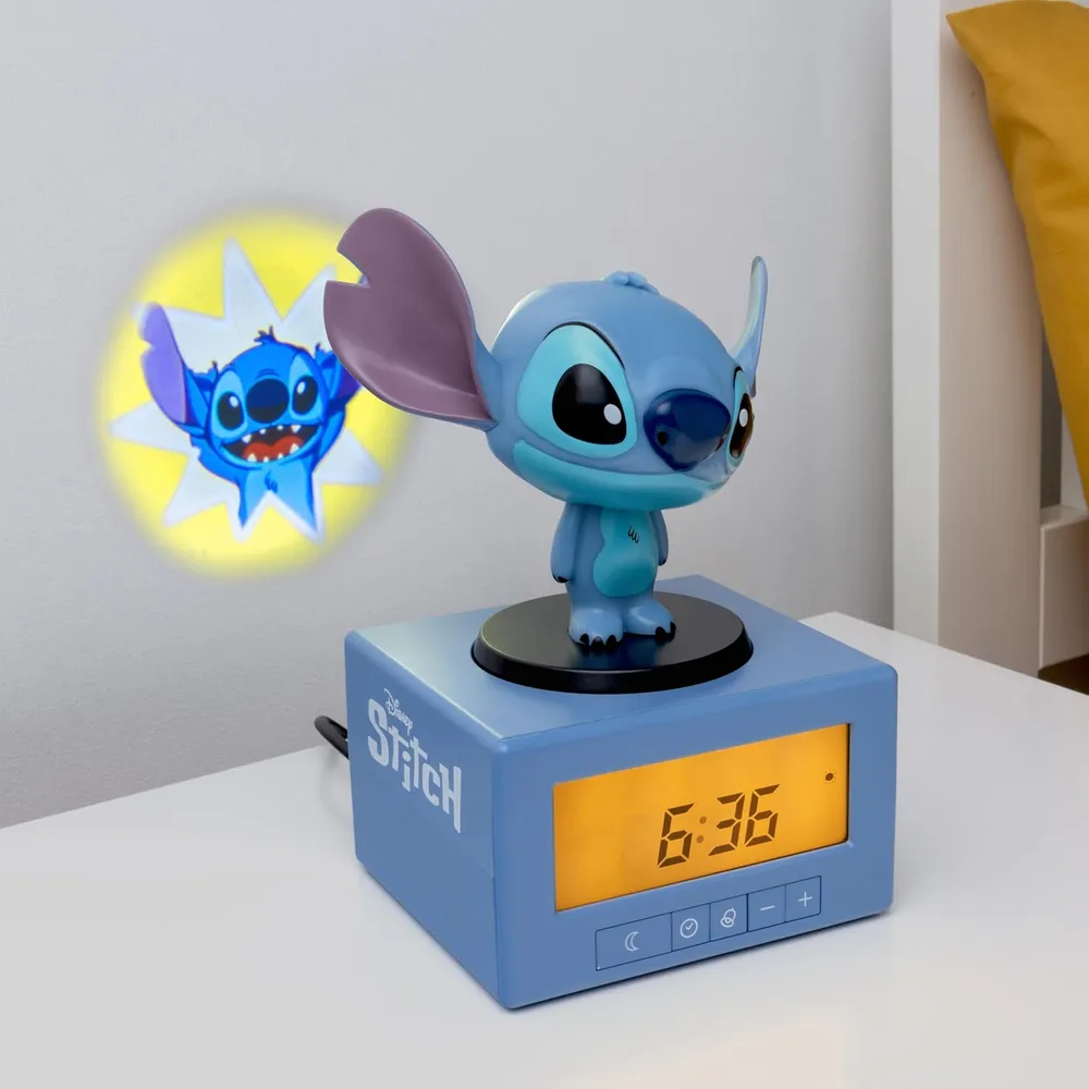 Paladone Stitch, reloj despertador proyector infantil oficial