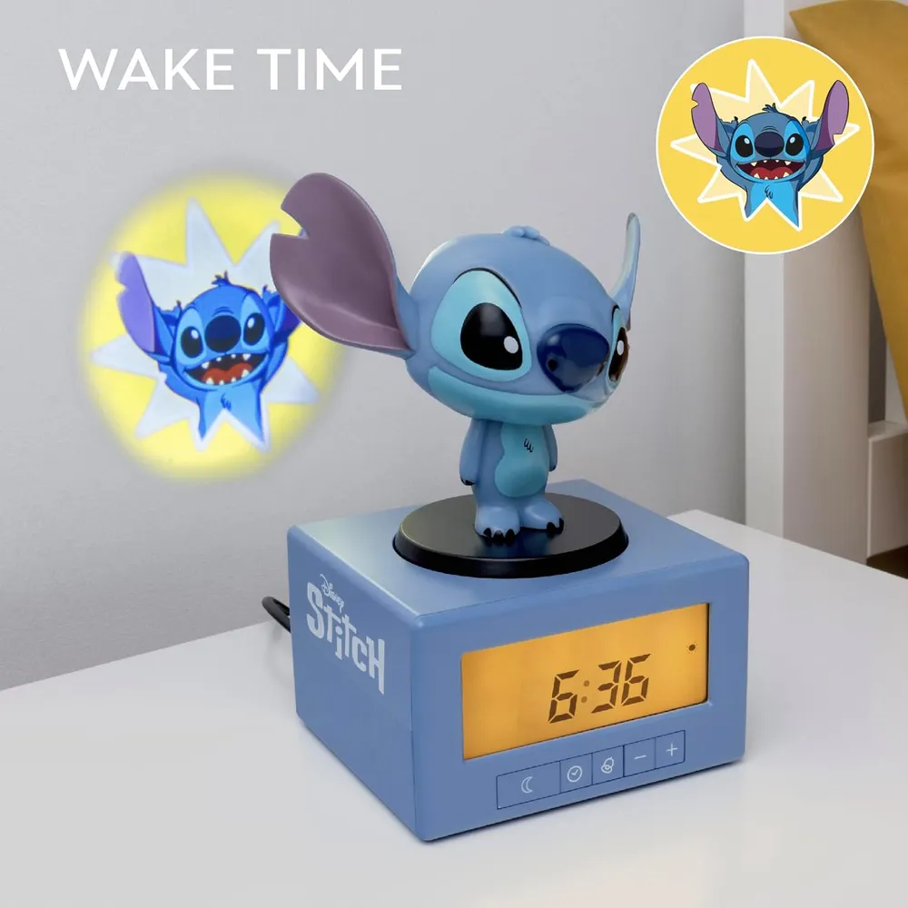 Paladone Stitch, reloj despertador proyector infantil oficial