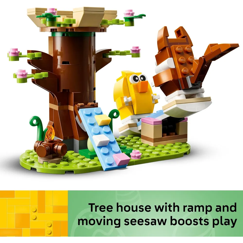 Lego Spring Animal Park, set de construcción con figuras de ardilla y pájaro