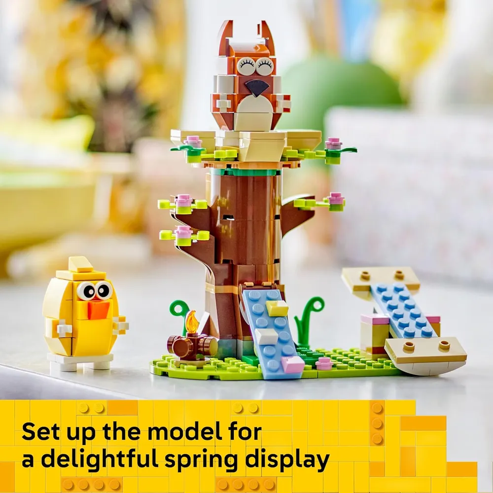 Lego Spring Animal Park, set de construcción con figuras de ardilla y pájaro