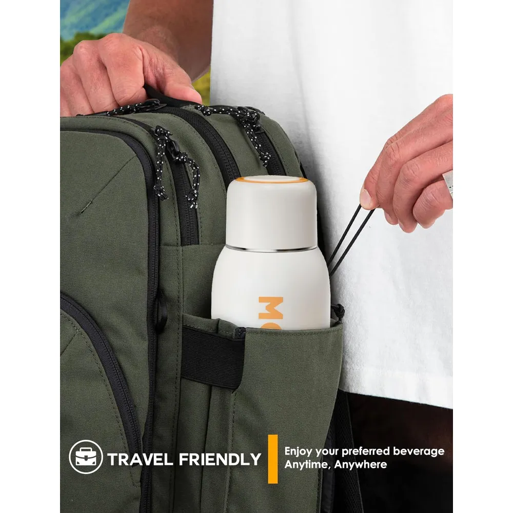 MOJOCO HERVIDOR ELÉCTRICO PORTÁTIL 20OZ, ACERO INOXIDABLE | BLANCO/NARANJA.