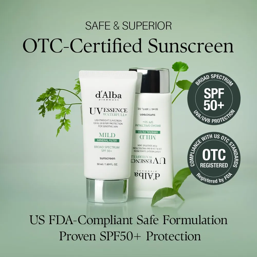 Protector solar mineral suave D'Alba Piedmont | 1.7 oz / 50 ml