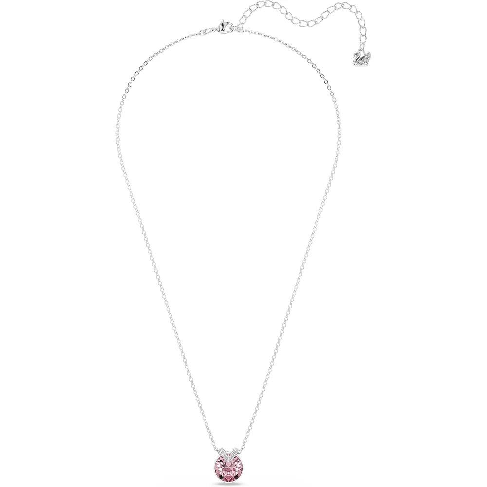 SWAROVSKI COLLAR PENDIENTE CRISTAL ROSA ACABADO RODIO PARA MUJER | ROSA OSCURO
