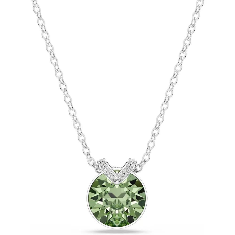 SWAROVSKI COLLAR PENDIENTE CRISTAL VERDE ACABADO RODIO PARA MUJER | VERDE