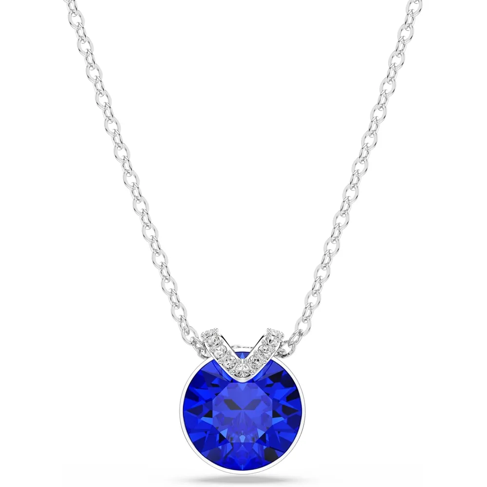 SWAROVSKI COLLAR PENDIENTE CRISTAL AZUL ACABADO RODIO PARA MUJER | AZUL