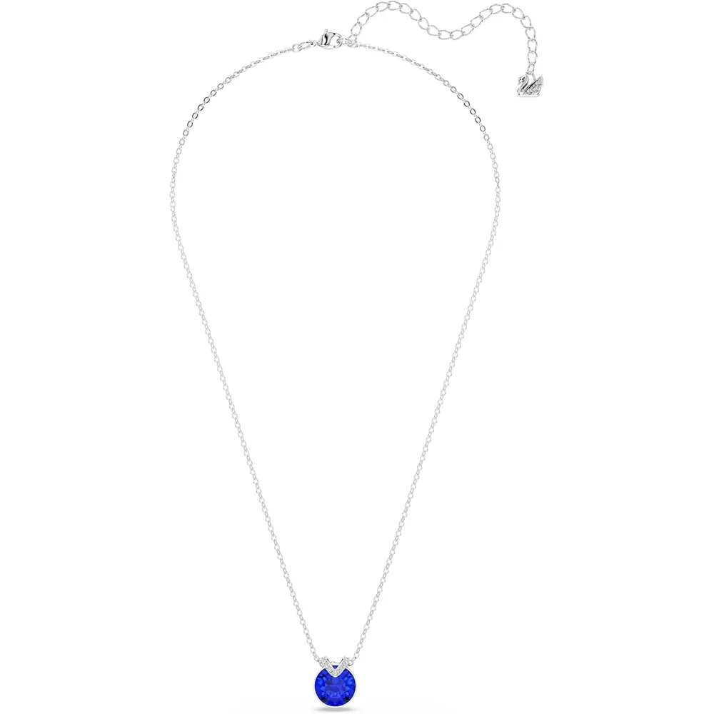SWAROVSKI COLLAR PENDIENTE CRISTAL AZUL ACABADO RODIO PARA MUJER | AZUL