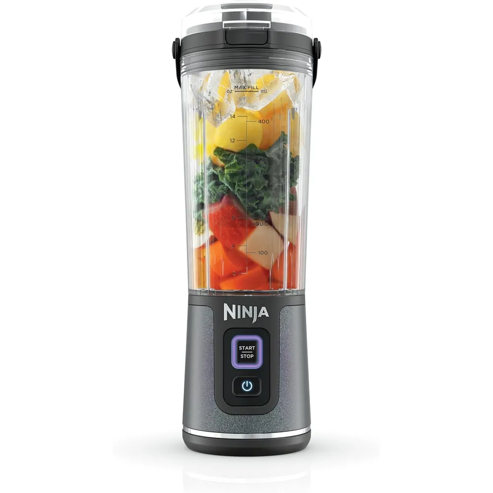 NINJA BLAST LICUADORA PORTÁTIL INALÁMBRICA 500 ML | NEGRO BRILLANTE