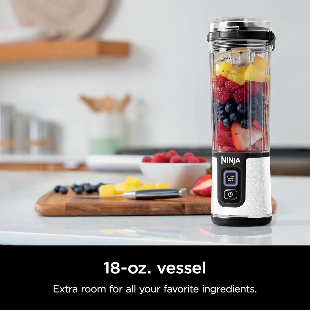 NINJA BLAST LICUADORA PORTÁTIL INALÁMBRICA 500 ML | BLANCO BRILLANTE