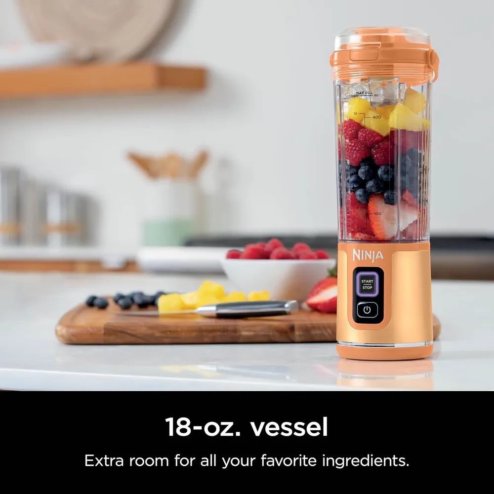 NINJA BLAST LICUADORA PORTÁTIL INALÁMBRICA 500 ML | NARANJA ALBARICOQUE