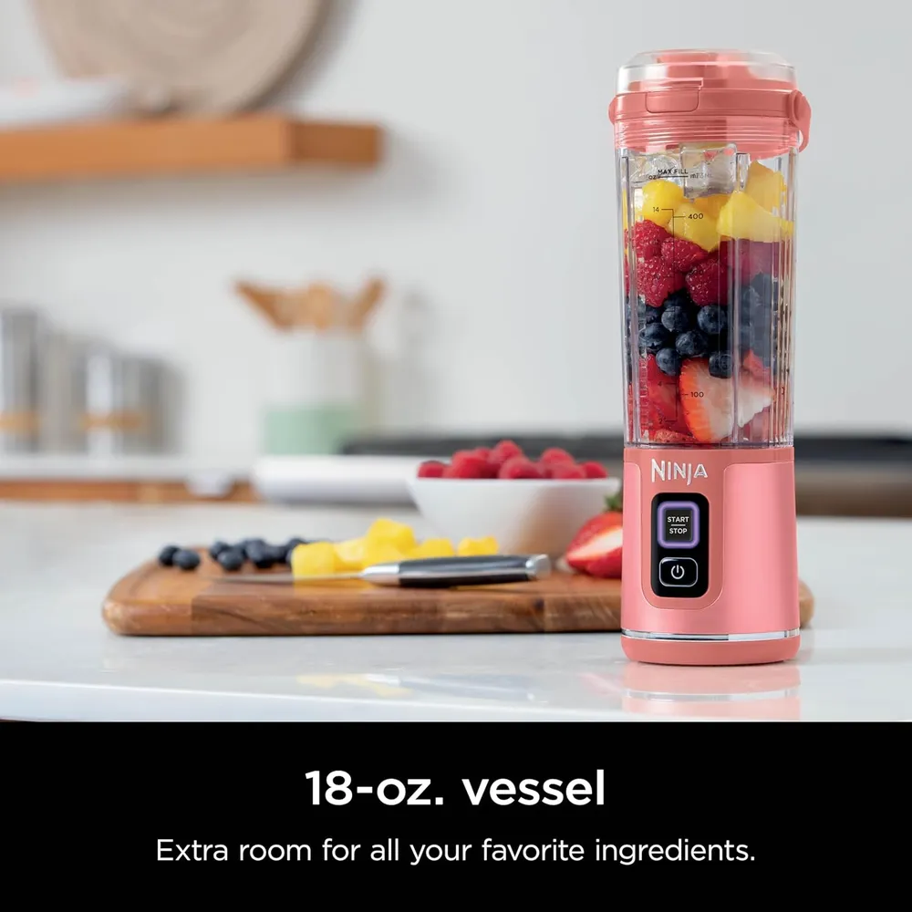 NINJA BLAST LICUADORA PORTÁTIL INALÁMBRICA 500 ML / 17 OZ | ARCILLA ROJA