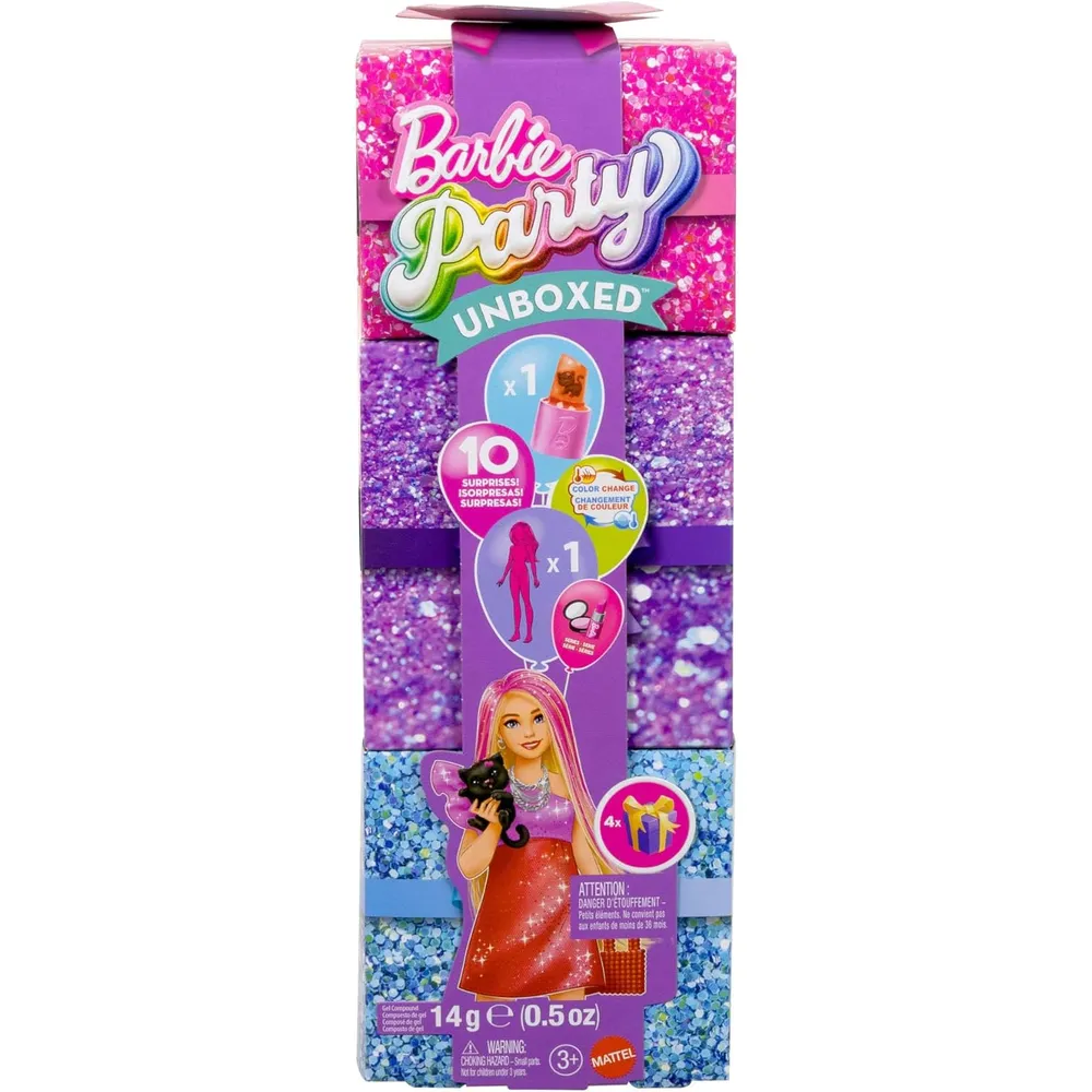 BARBIE PARTY GLAM SERIES MUÑECA ROJA CON SORPRESAS