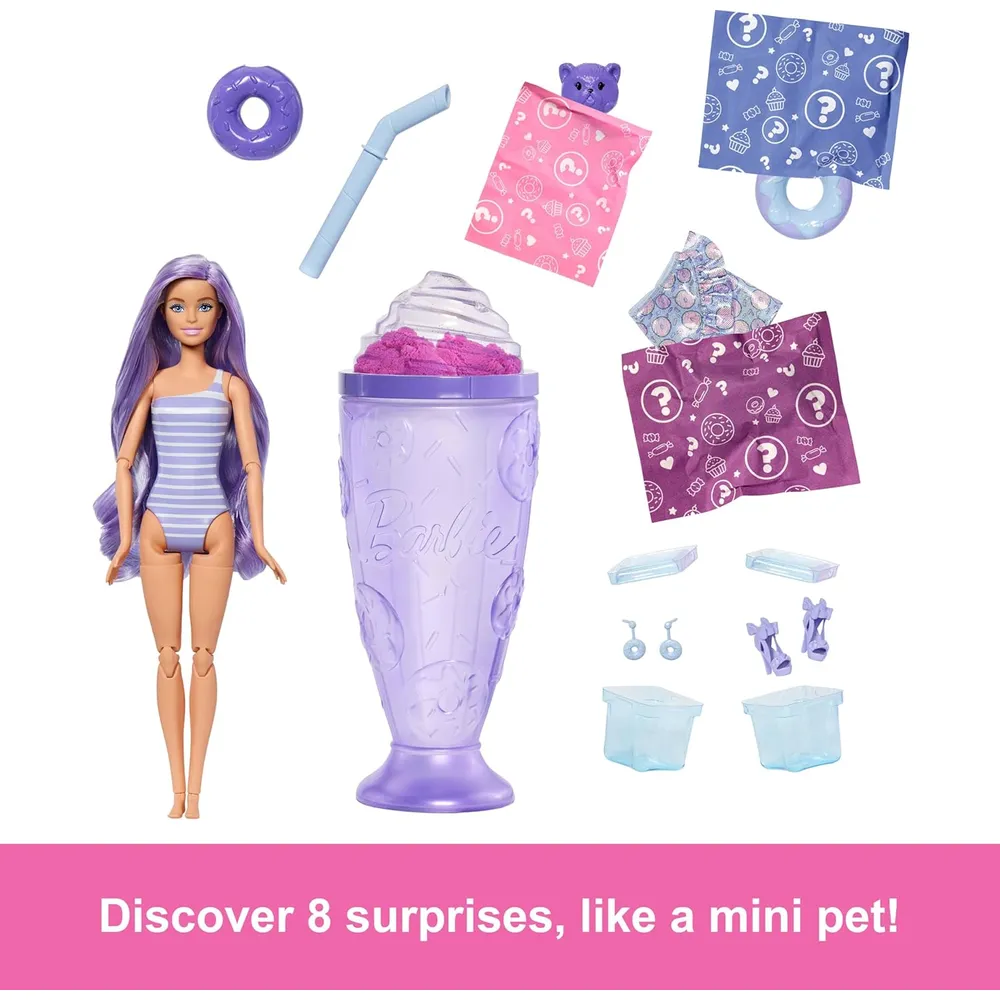 BARBIE POP REVEAL SWEETS DONAS MUÑECA CON MASCOTA Y SORPRESAS