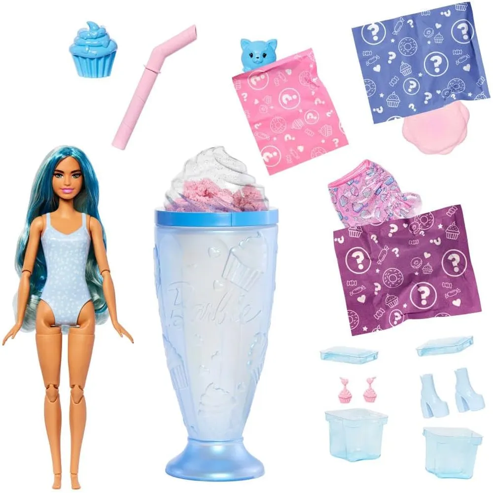 BARBIE POP REVEAL SWEETS CUPCAKES MUÑECA CON MASCOTA Y SORPRESAS