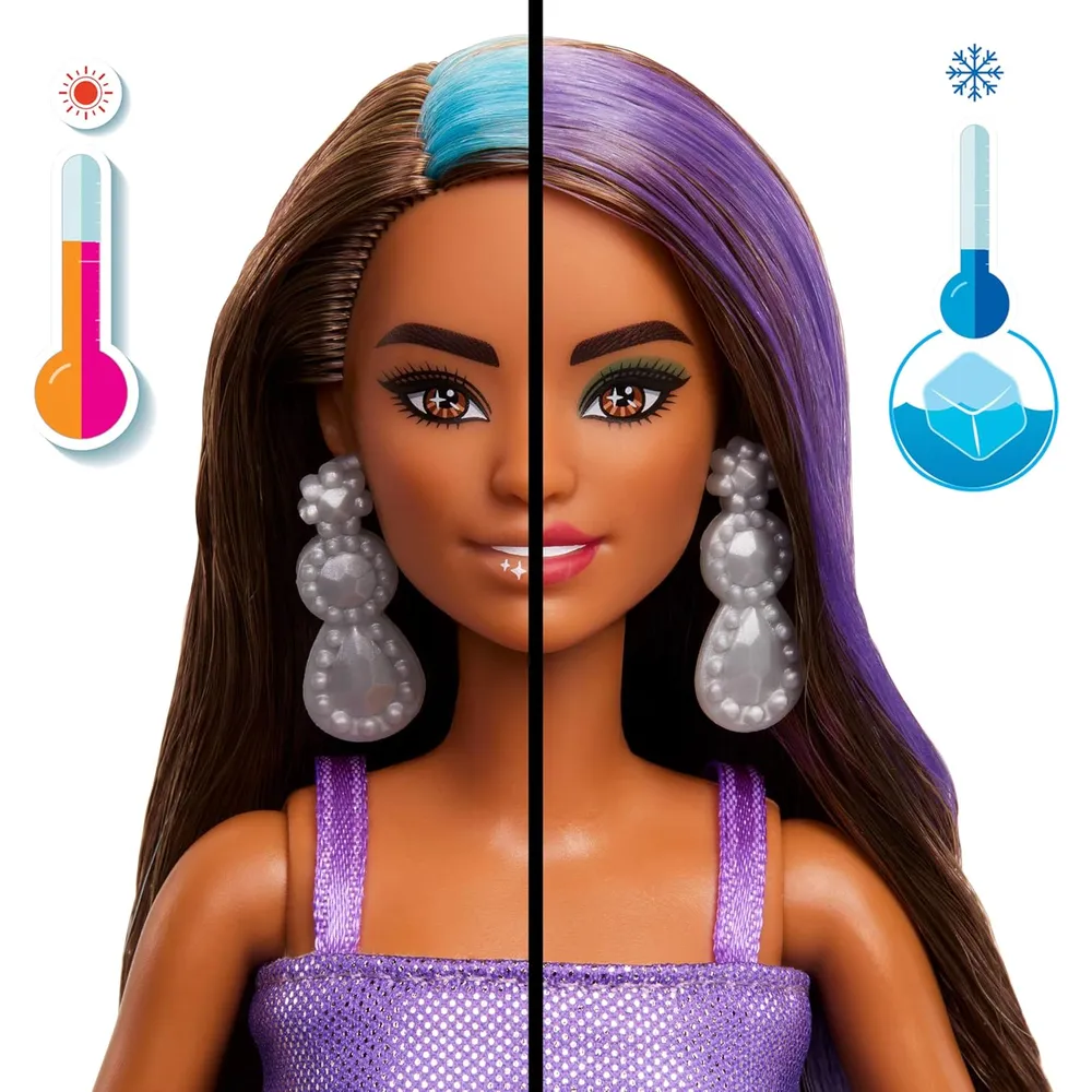 BARBIE PARTY GLAM SERIES MUÑECA MORADA CON SORPRESAS