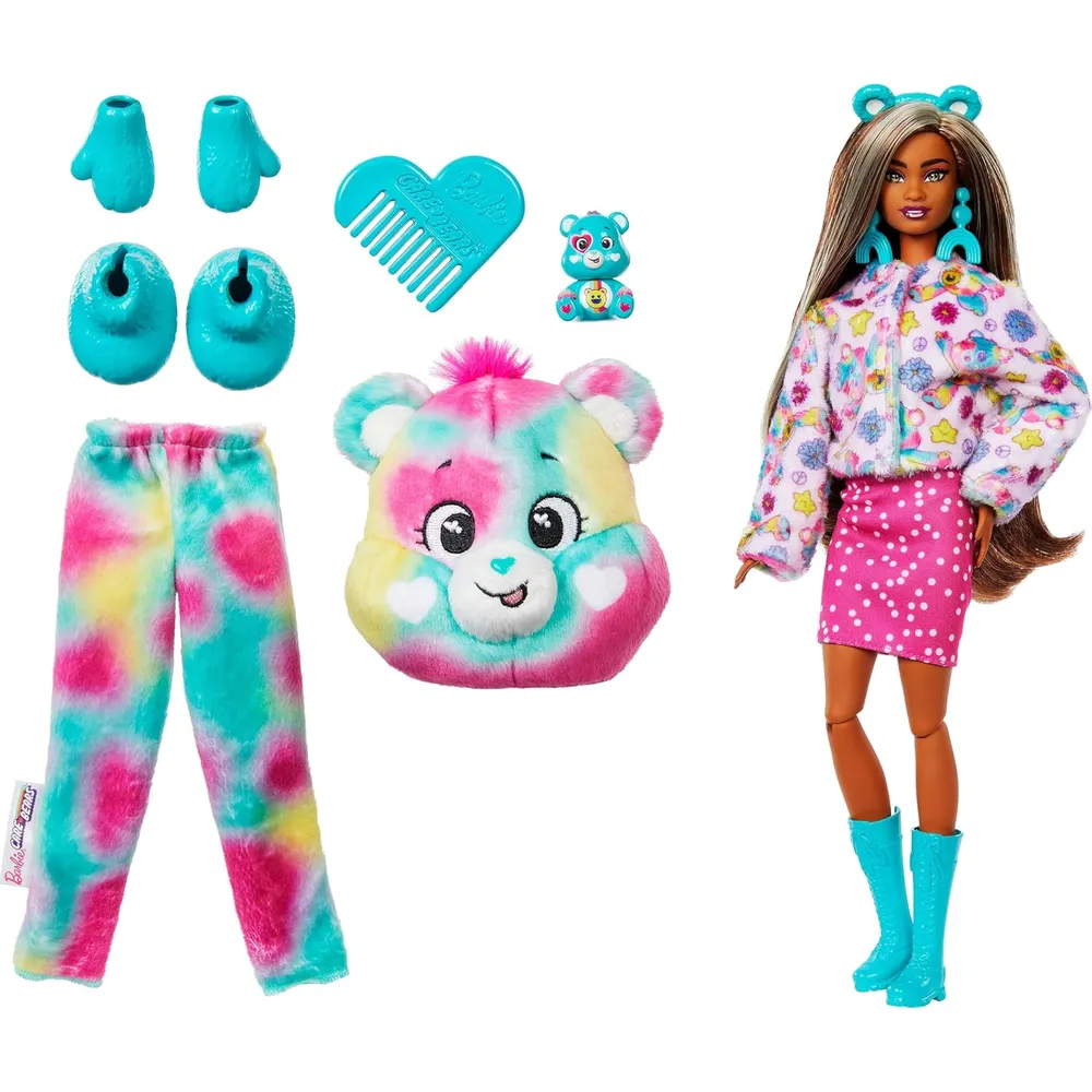 BARBIE CUTIE REVEAL CARE BEARS GOOD VIBES MUÑECA CON SORPRESAS