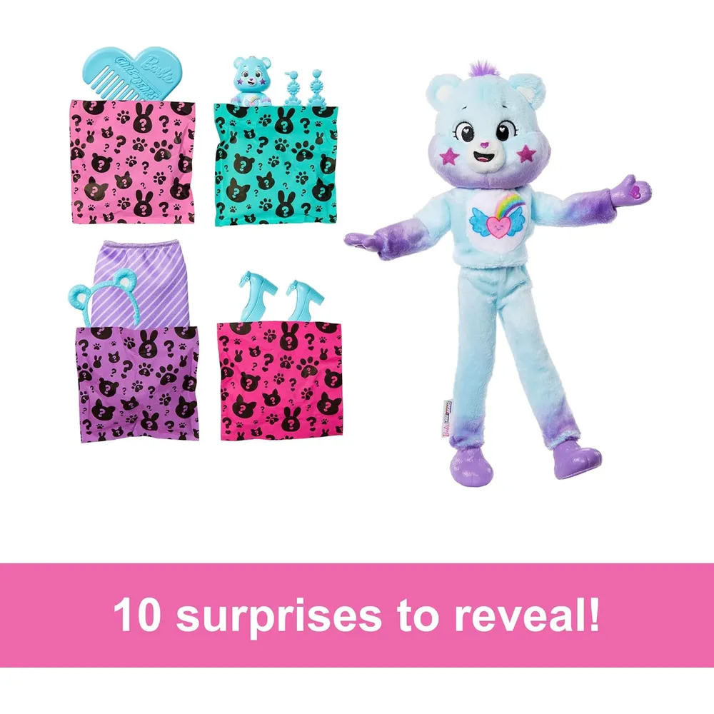 BARBIE CUTIE REVEAL CARE BEARS DREAM BRIGHT MUÑECA CON SORPRESAS