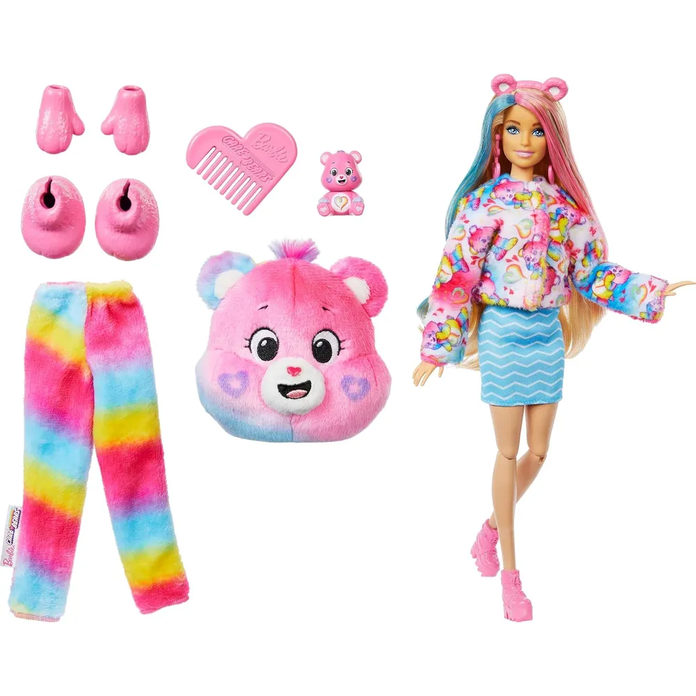Barbie Cutie Reveal Care Bears, serie 2, oso Togetherness, 10 sorpresas
