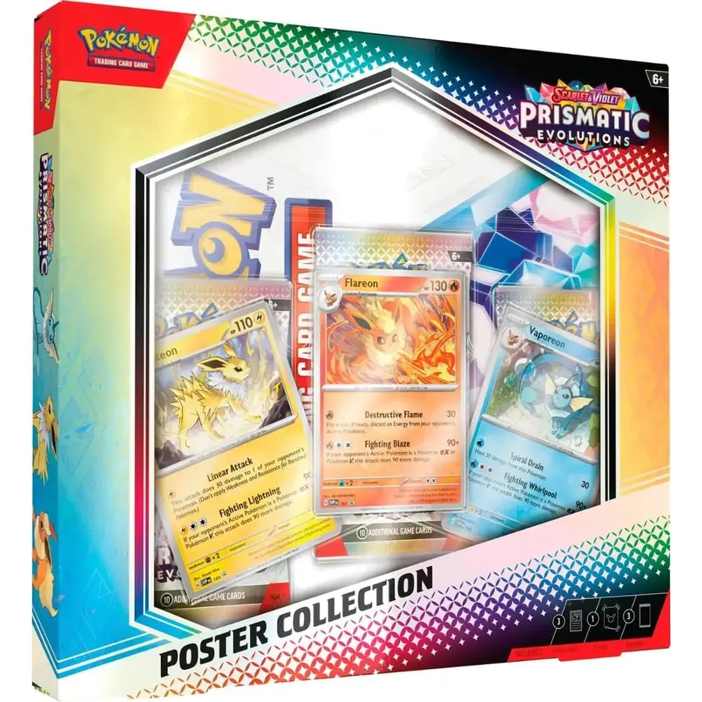 JUEGO DE CARTAS POKÉMON TCG SCARLET & VIOLET PRISMATIC EVOLUTIONS POSTER COLLECTION (INGLÉS)