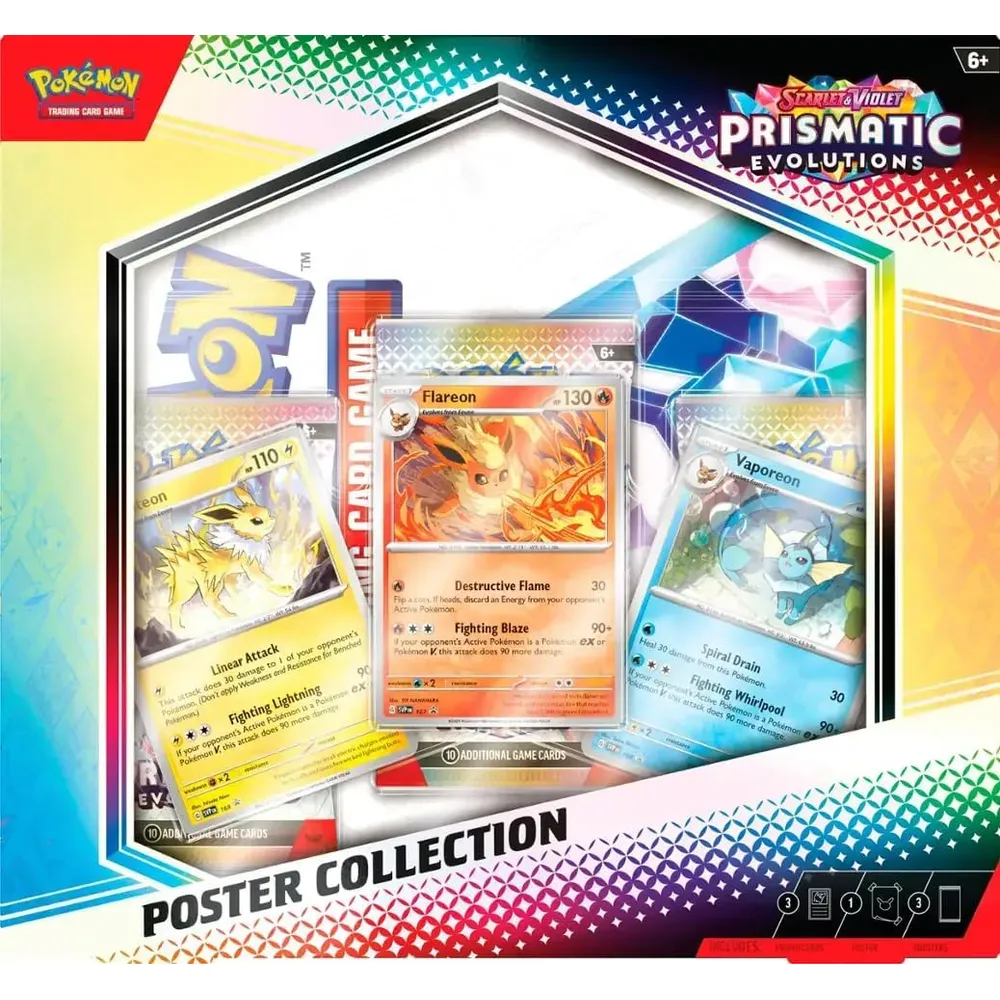 JUEGO DE CARTAS POKÉMON TCG SCARLET & VIOLET PRISMATIC EVOLUTIONS POSTER COLLECTION (INGLÉS)