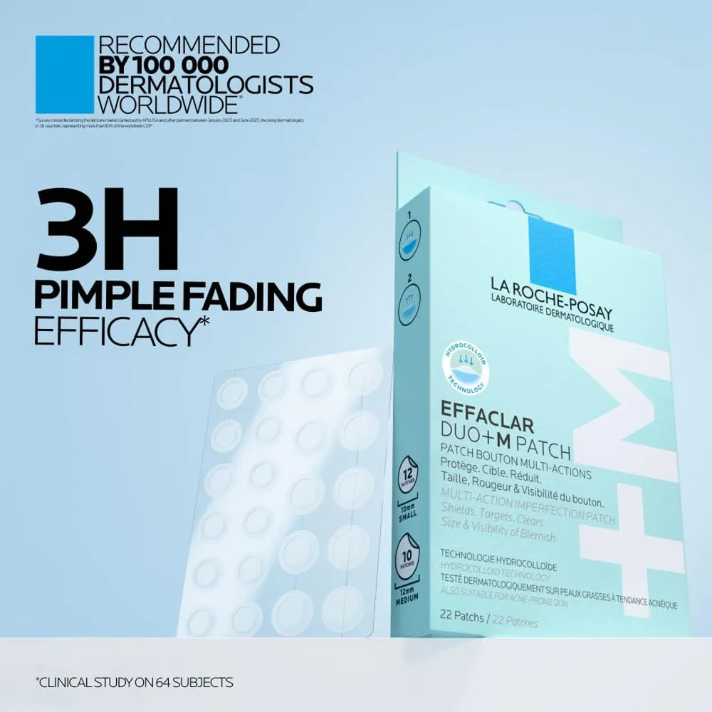 PARCHES HIDROCOLOIDES ANTIACNÉ EFFACLAR LA ROCHE-POSAY 22 UNIDADES