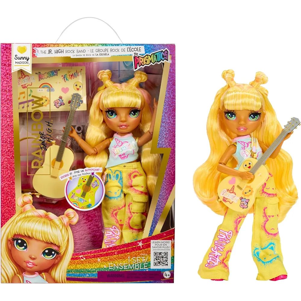 Rainbow High Jr. Banda de Rock Sunny muñeca