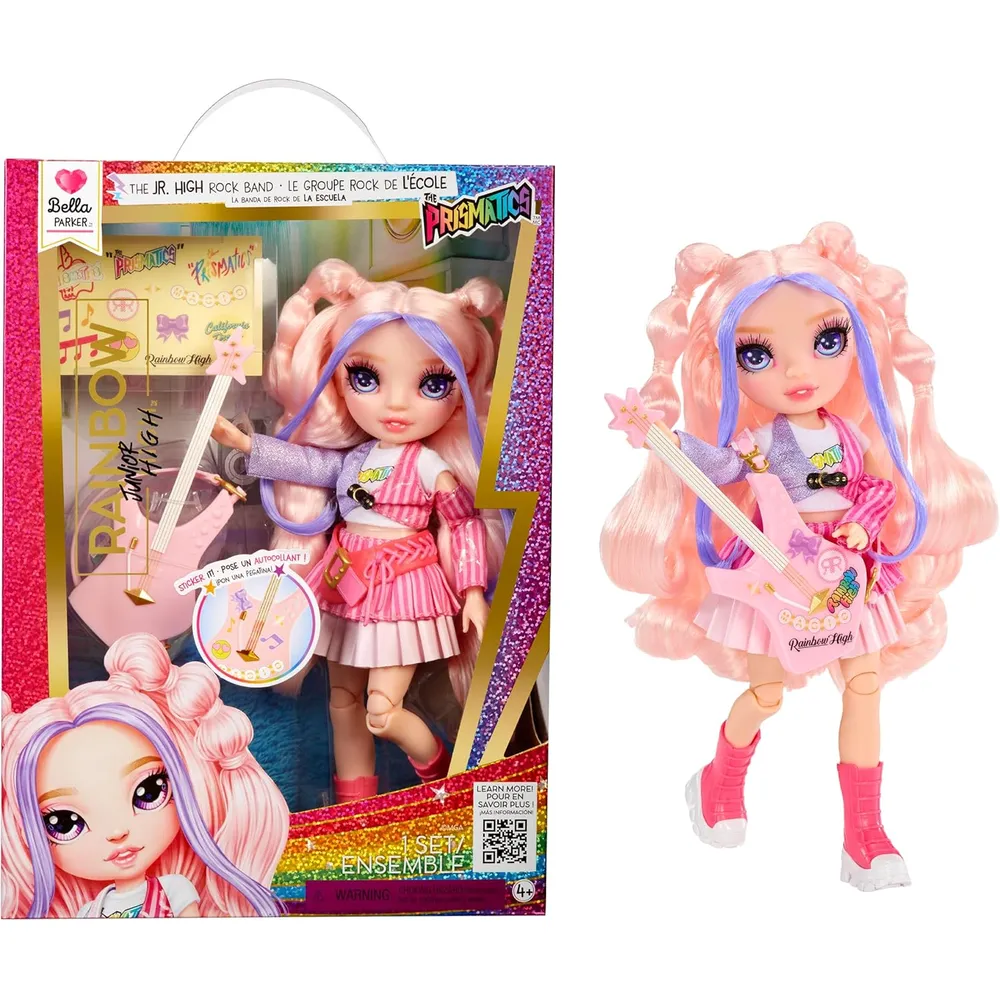 Rainbow High Jr. Banda de Rock Bella muñeca
