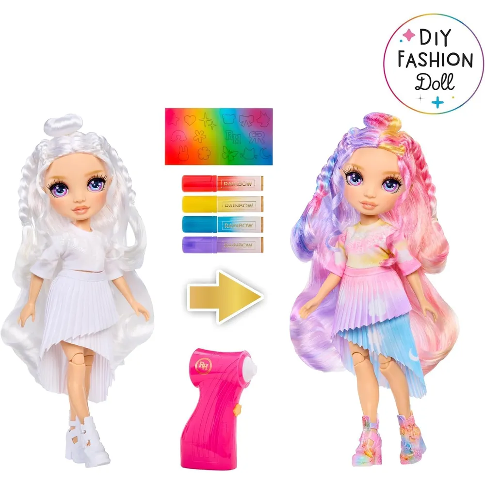 Rainbow High muñeca ojos morados