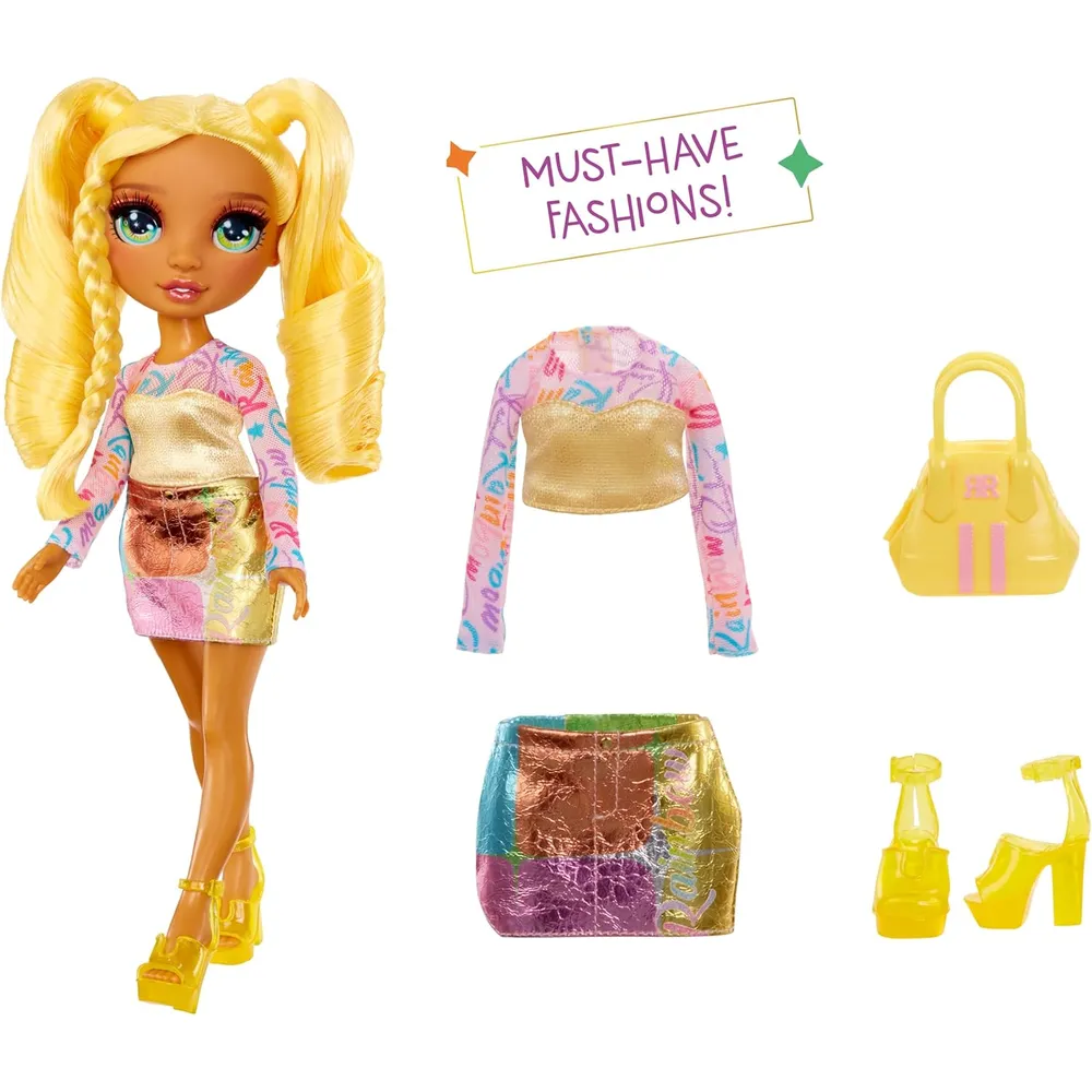 Rainbow High My Fashion Style Sunny muñeca amarilla