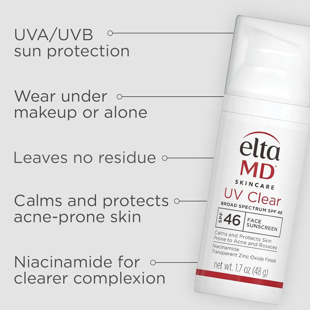 Protector solar facial transparente EltaMD | 0.5 oz / 14 gr