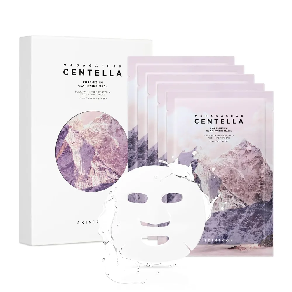 MASCARILLAS FACIALES MINIMIZADORAS DE POROS SKIN1004 | 5 X 0.77 OZ / 23 ML