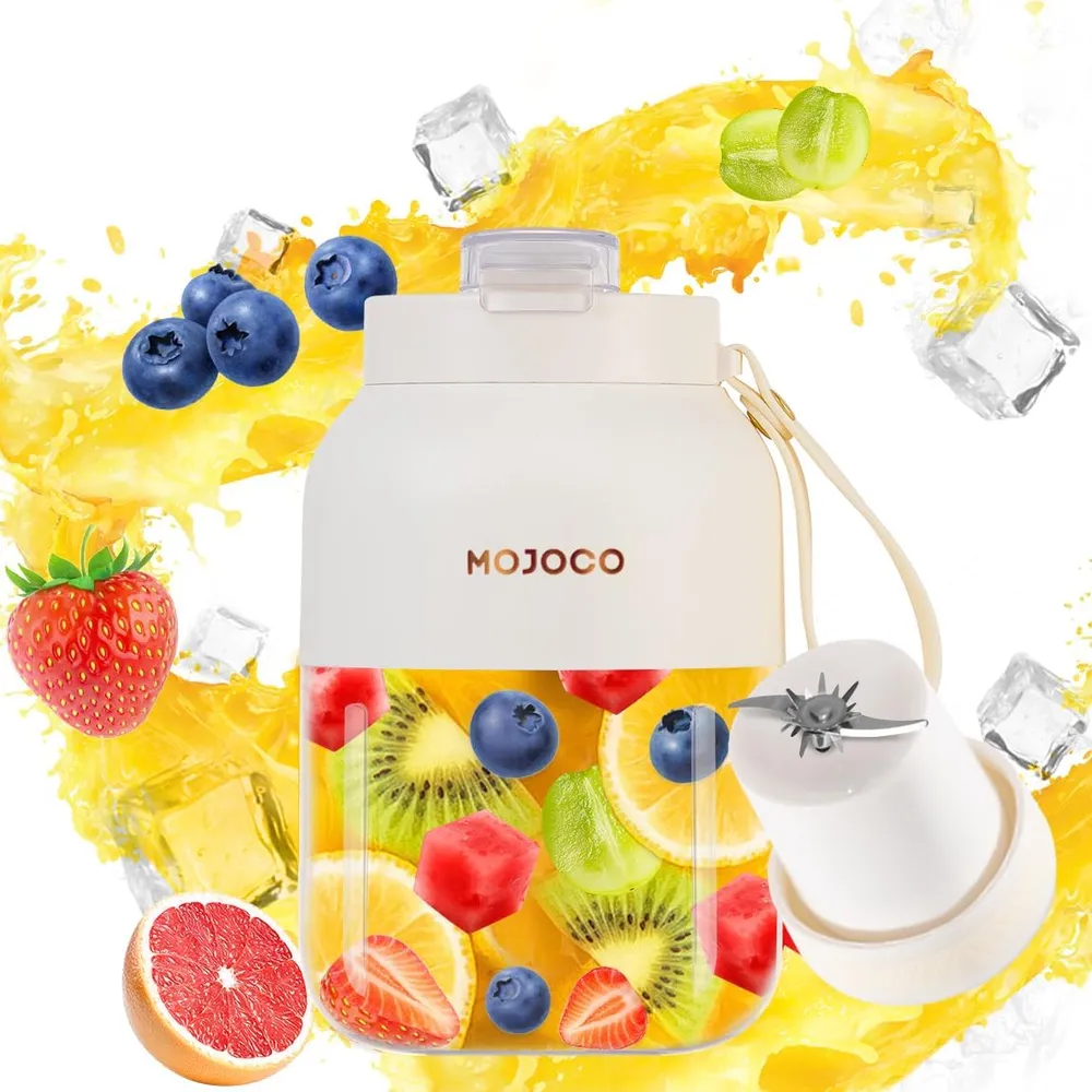MOJOCO LICUADORA PORTÁTIL 24OZ INALÁMBRICA/RECARGABLE PARA BATIDOS | BLANCO
