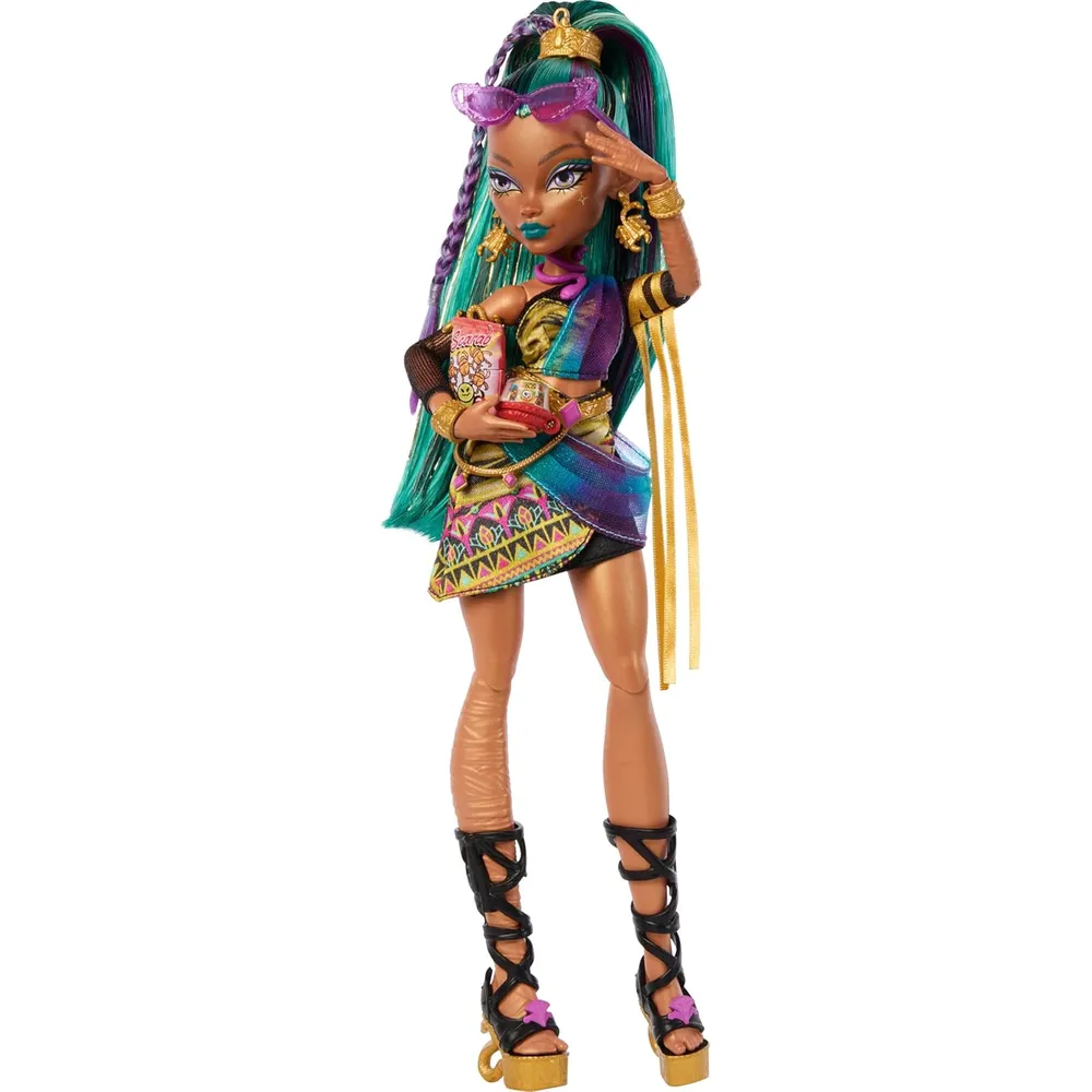 MUÑECA MONSTER HIGH NEFERA NILE VESTIDO CON 7 ACCESORIOS