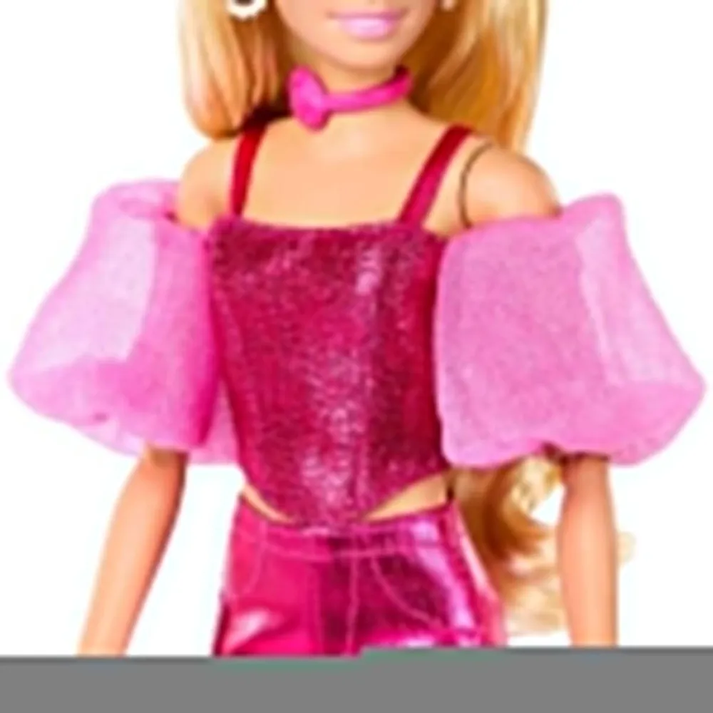 Barbie Lujo n.° 5 Atuendo rosa metalizado cabello rubio